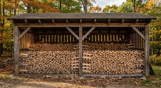 Укладка дров в Лукине, переулок Тенистая, 45